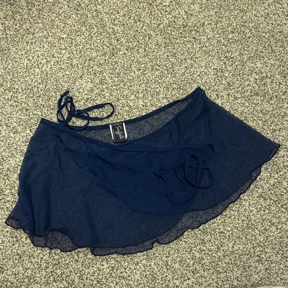 Suffolk Navy Blue Women’s Wrap Skirt Size Petite Small